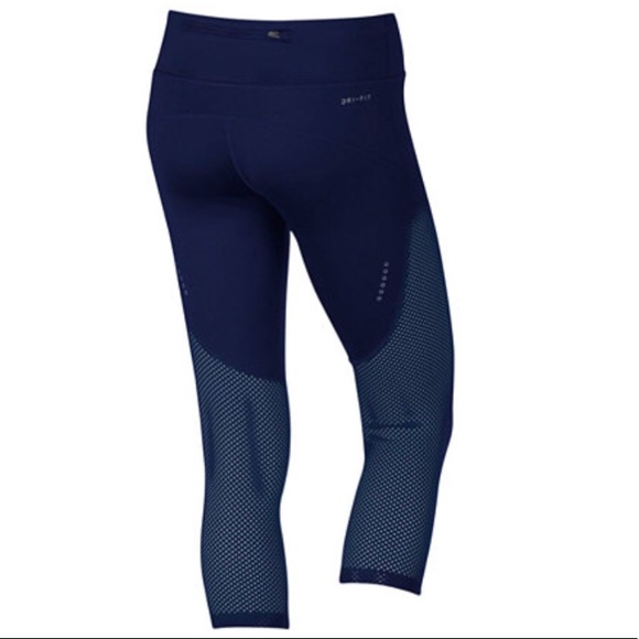 Nike Power cropped running leggings w/ mesh. - Picture 7 of 8